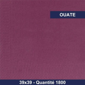 Serviette 39x39 - Ouate - Aubergine