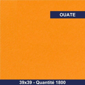 Serviette 39x39 - Ouate - Mandarine