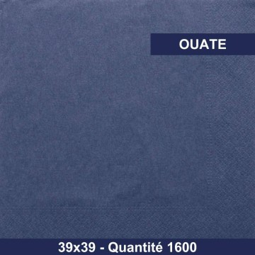 Serviette 39x39 - Ouate - Bleu marine