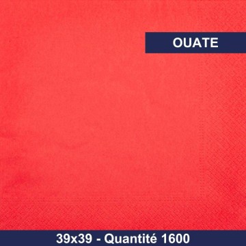 Serviette 39x39 - Ouate - Rouge